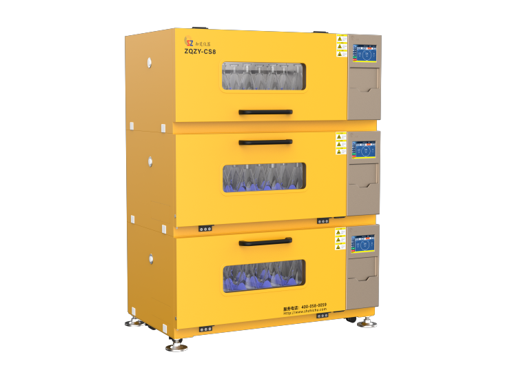 ZQZY-3CS8H à triple entraînement (chaque shaker 306L) incubateur empilable à grande vitesse